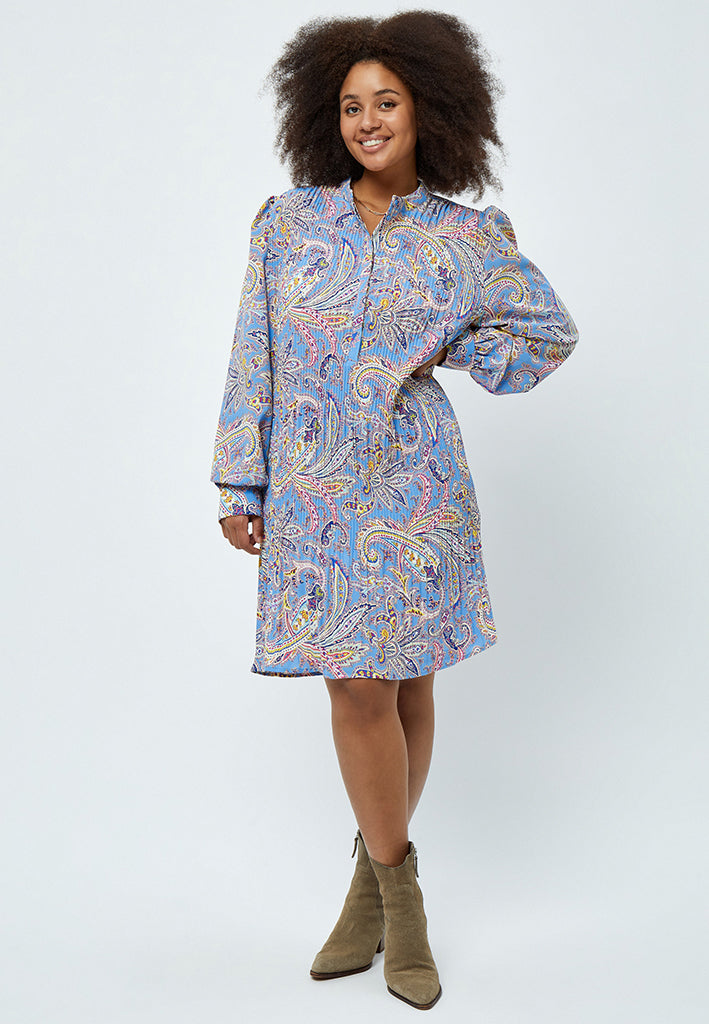 Peppercorn Mitzi Midi Kjole Curve Kjoler 2993P Marina Blue Print