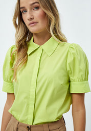 Peppercorn Molly Kortærmet Skjorte Skjorter 6062 Green Lemonade