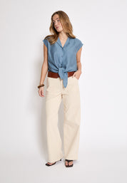 Peppercorn Naline Skjorte Skjorter 1039 FADED DENIM