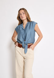 Peppercorn Naline Skjorte Skjorter 1039 FADED DENIM
