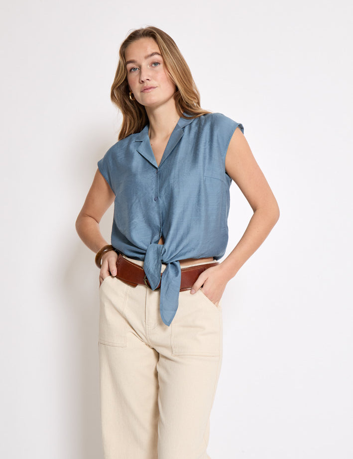 Peppercorn Naline Skjorte Skjorter 1039 FADED DENIM