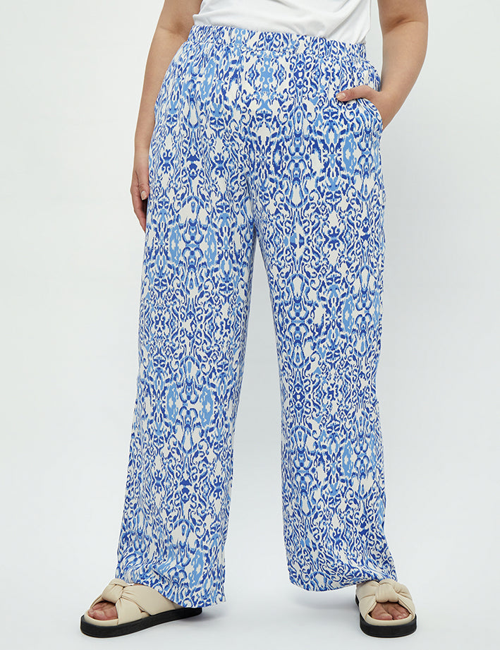 Peppercorn Nicoline Bukser Curve Bukser 2993P Marina Blue Print