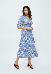 Peppercorn Nicoline Kjole Kjoler 2993P Marina Blue Print