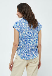Peppercorn Nicoline Skjorte Skjorter 2993P Marina Blue Print