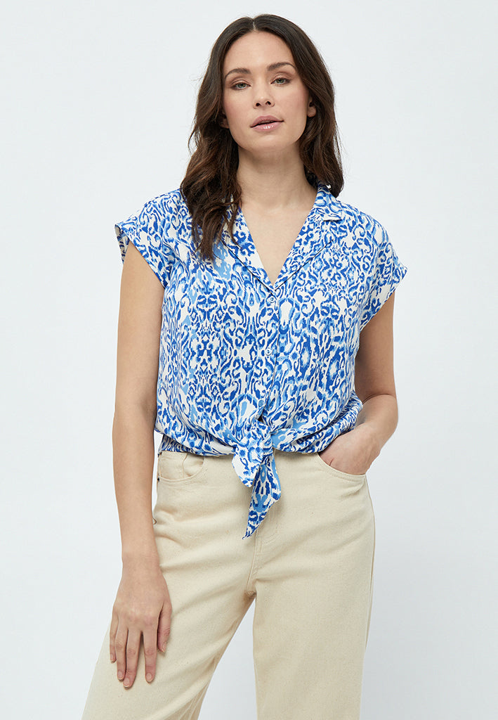 Peppercorn Nicoline Skjorte Skjorter 2993P Marina Blue Print
