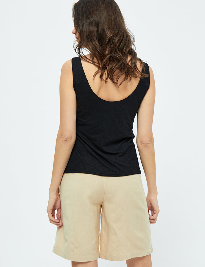 Peppercorn Nola Tank Top Toppe Sort