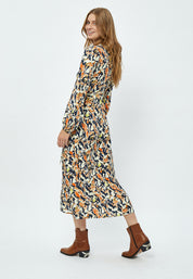 Peppercorn Odette Midi Slå-Om Kjole Kjoler 2958P Jet Black Print