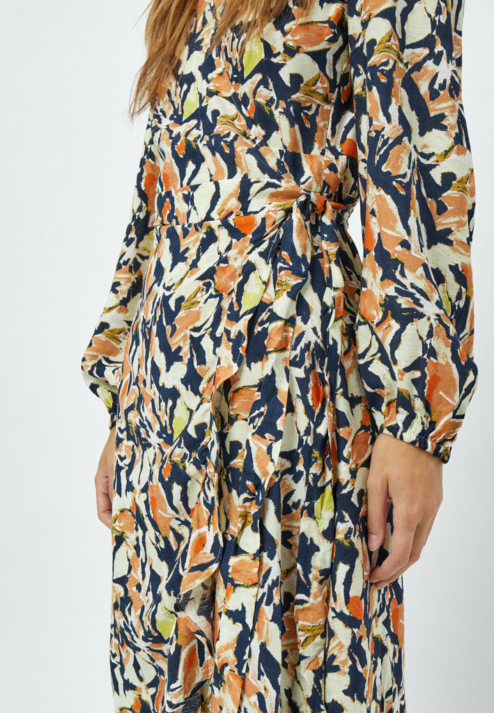 Peppercorn Odette Midi Slå-Om Kjole Kjoler 2958P Jet Black Print