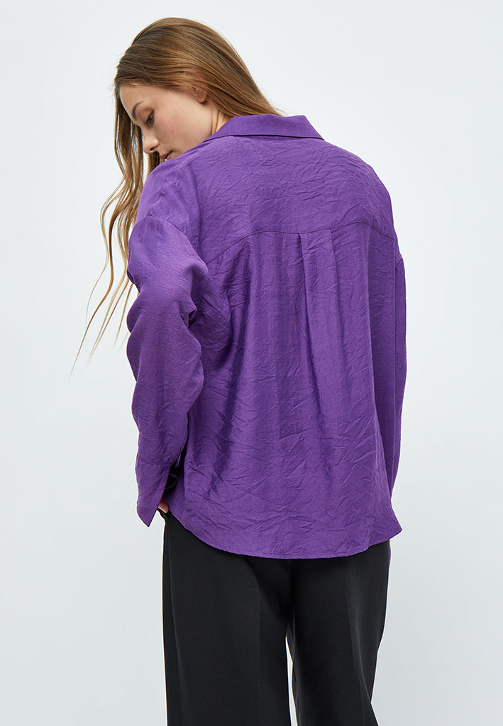 Peppercorn Omina Long Sleeve Shirt Skjorter 1632 Imperial Purple
