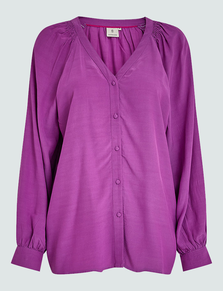Peppercorn Omira Skjorte Skjorter 7024 Hollyhock Purple