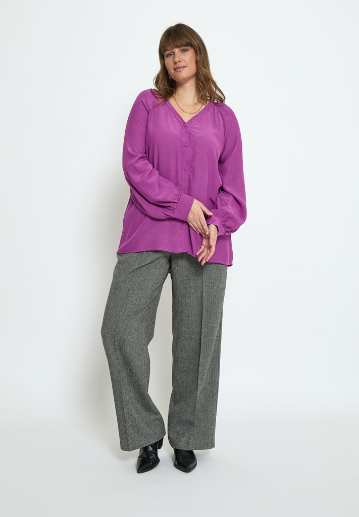 Peppercorn Omira Skjorte Curve Skjorter 7024 Hollyhock Purple