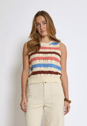 Peppercorn PCAida Top Toppe 1025S Skyblue Stripe