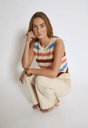 Peppercorn PCAida Top Toppe 1025S Skyblue Stripe