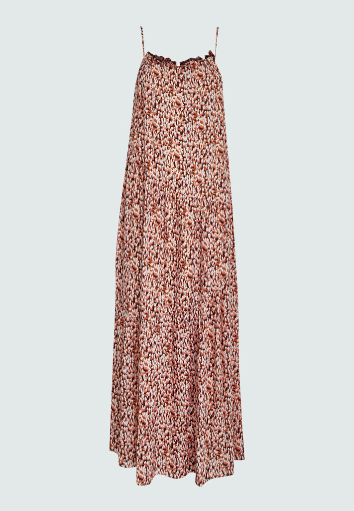 Peppercorn PCAnastacia Maxi Dress Kjoler 4024 Burnt Coral