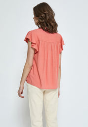 Peppercorn PCAne Sleeveless Top Toppe 4024 Burnt Coral