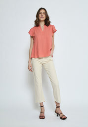 Peppercorn PCAne Sleeveless Top Toppe 4024 Burnt Coral