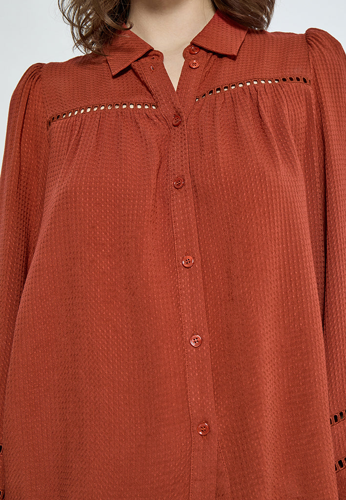 Peppercorn PCBabro Skjorte Skjorter 4086 Red Ochre