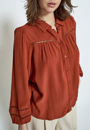 Peppercorn PCBabro Skjorte Skjorter 4086 Red Ochre
