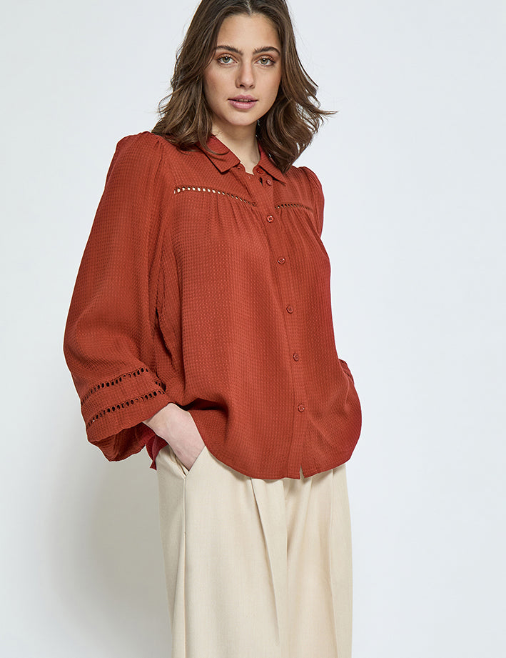 Peppercorn PCBabro Skjorte Skjorter 4086 Red Ochre