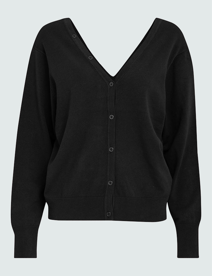 Peppercorn PCBandy V-Neck cardigan Cardigans Sort