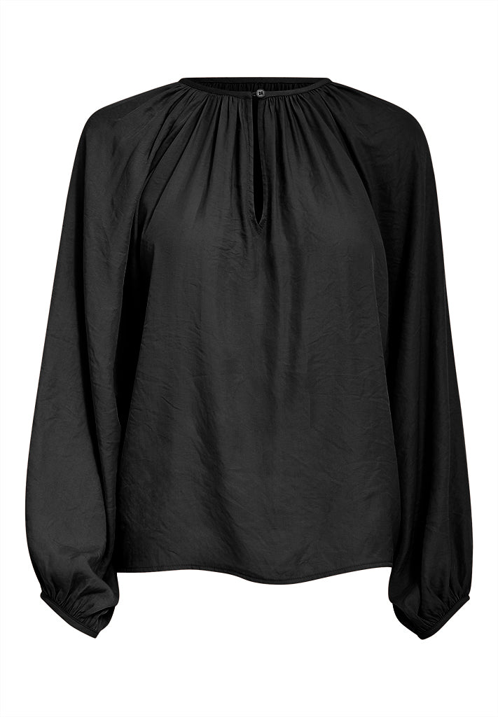 Peppercorn PCBelis Long Sleeve Blouse Bluser Sort