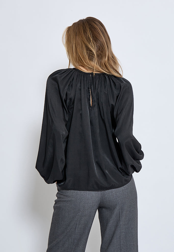 Peppercorn PCBelis Long Sleeve Blouse Bluser Sort