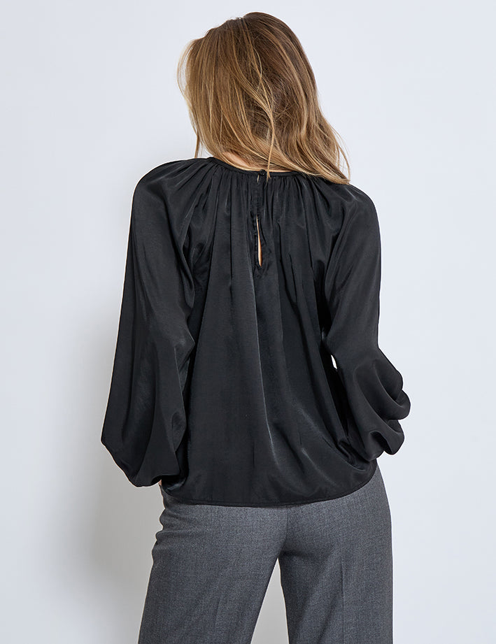 Peppercorn PCBelis Long Sleeve Blouse Bluser Sort