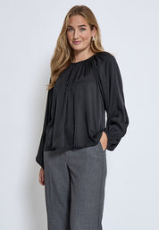 Peppercorn PCBelis Long Sleeve Blouse Bluser Sort