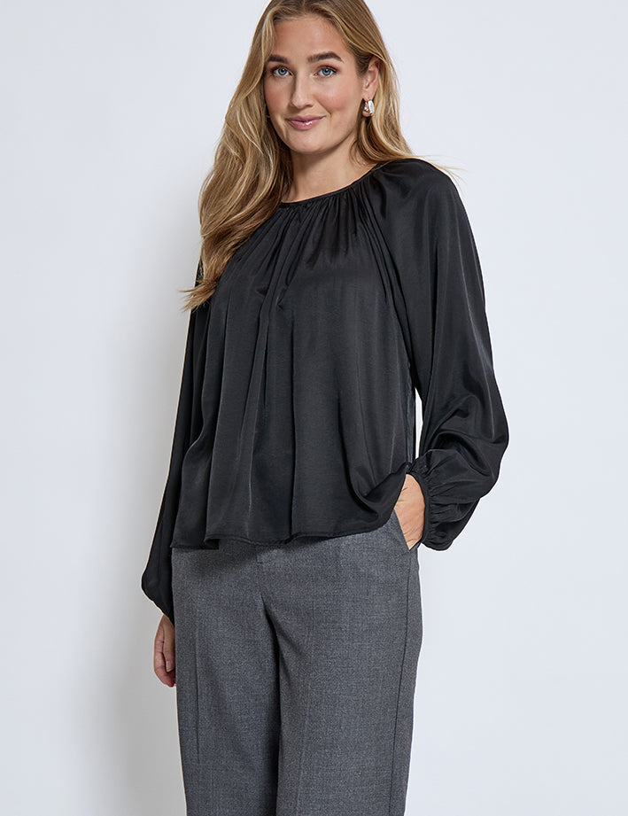 Peppercorn PCBelis Long Sleeve Blouse Bluser Sort
