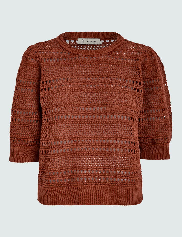 Peppercorn PCBlair Top Pullover 4086 Red Ochre