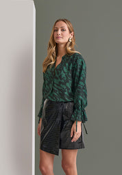 Peppercorn PCCarmina Blouse Bluser 4112P Jungle Green Print