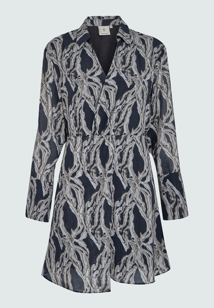 Peppercorn PCClarine Short Dress Kjoler 9000P Black Print