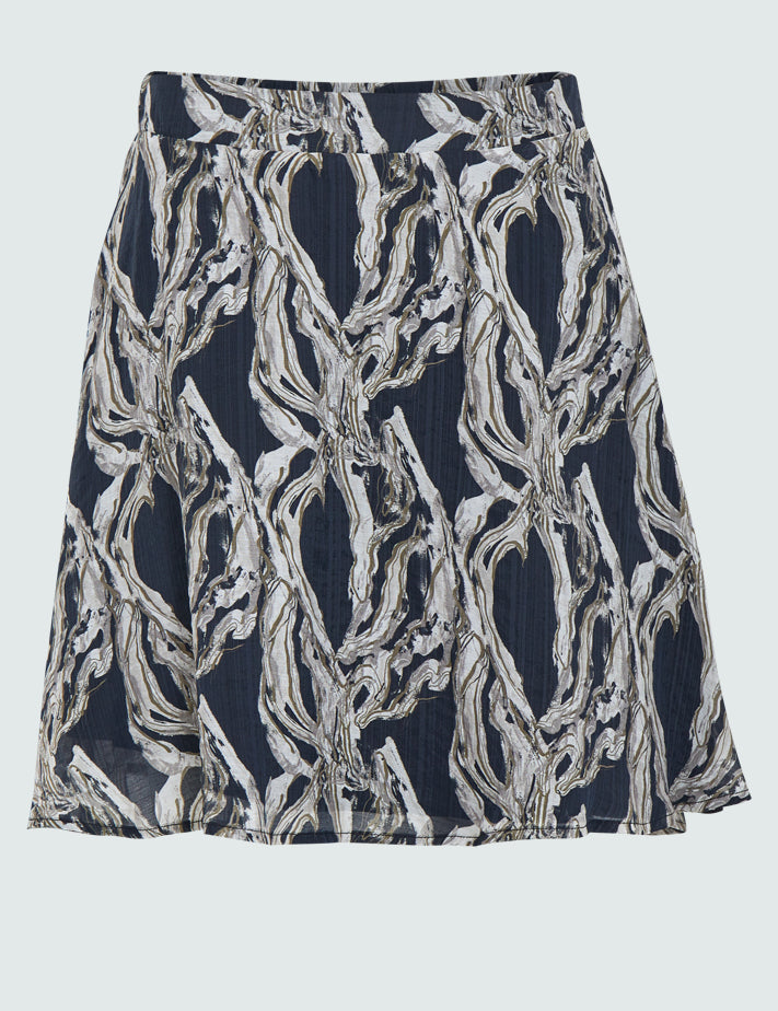 Peppercorn PCClarine Short Skirt Nederdele 9000P Black Print