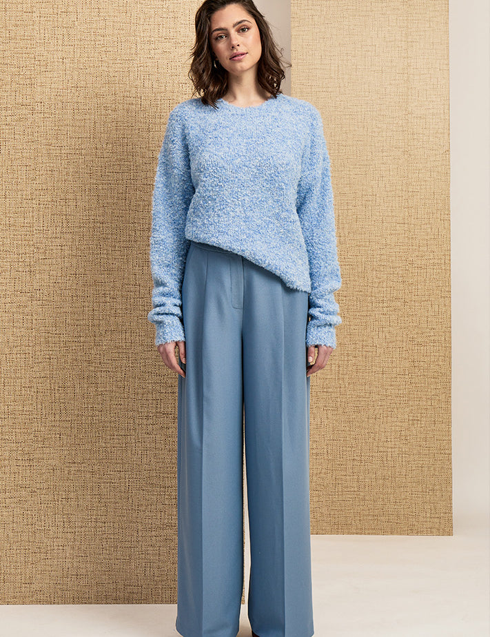 Peppercorn PCCoral Boucle Knit Pullover Pullover 520M Allure Blue Melange