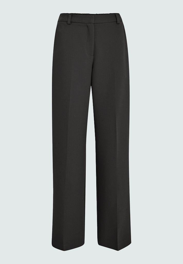 Peppercorn PCDelia Mid Waisted Straight Pant Bukser 167 Dark Gray
