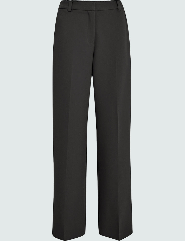 Peppercorn PCDelia Mid Waisted Straight Pant Bukser 167 Dark Gray