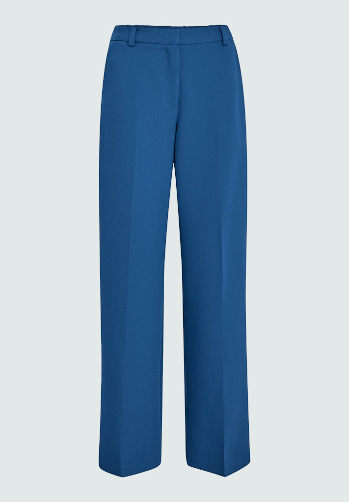 Peppercorn PCDelia Mid Waisted Straight Pant Bukser 5007 Palace Blue
