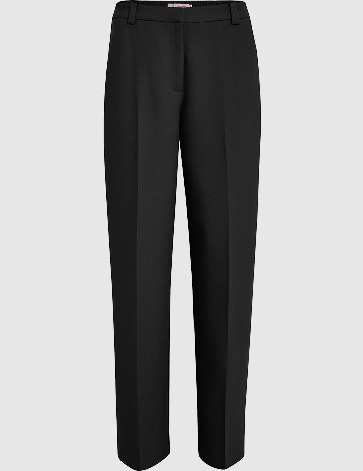 Peppercorn PCDelia Mid Waisted Straight Pant Bukser Sort
