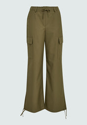 Peppercorn PCDemi Mid Waisted Wide Leg Pant Bukser 6012 Kangaroo Brown