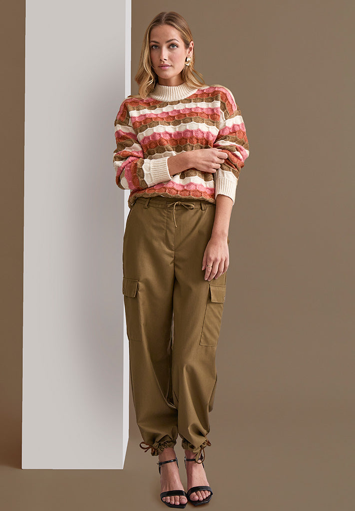 Peppercorn PCDemi Mid Waisted Wide Leg Pant Bukser 6012 Kangaroo Brown