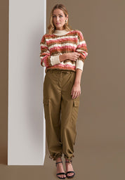 Peppercorn PCDemi Mid Waisted Wide Leg Pant Bukser 6012 Kangaroo Brown