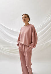 Peppercorn PCDicette Balloon Sleeve Sweat Sweatshirts 4458 Ash Rose