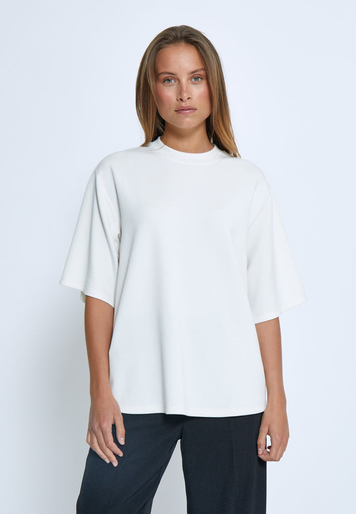 Peppercorn PCDicette Long Tee T-Shirt 0011 Gardenia