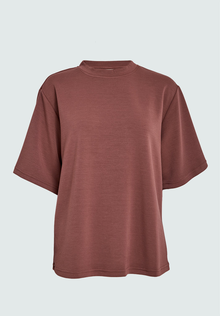 Peppercorn PCDicette Long Tee T-Shirt 5076 Apple Butter Brown