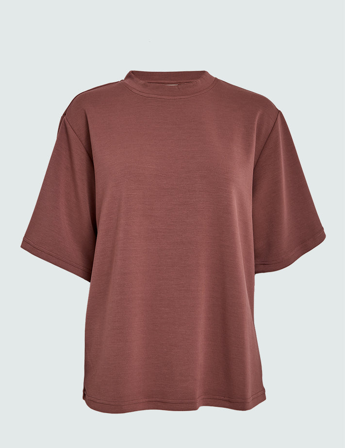 Peppercorn PCDicette Long Tee T-Shirt 5076 Apple Butter Brown