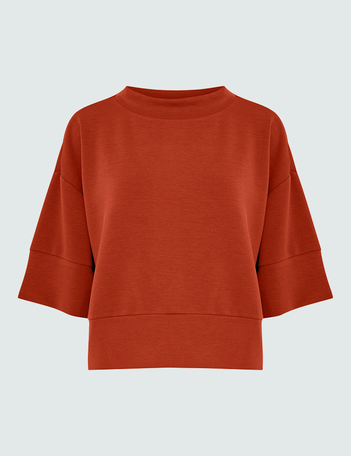 Peppercorn PCDicette Sweat Bluser 6308 Mecca Orange