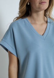 Peppercorn PCDicette V-Top Toppe 1039 FADED DENIM