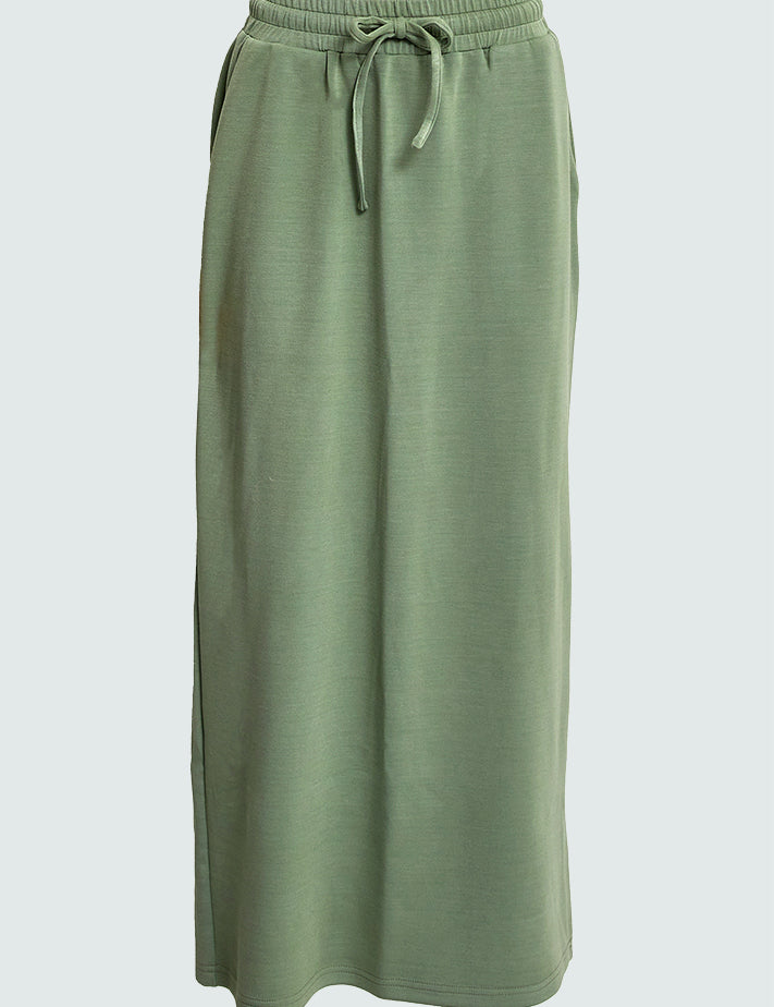 Peppercorn PCDicette long skirt Nederdele 3790 Hedge Green