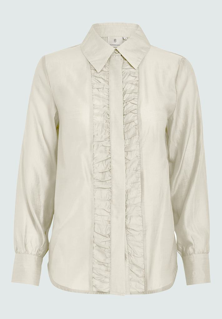 Peppercorn PCDina Long sleeve Shirt Skjorter 0011 Gardenia