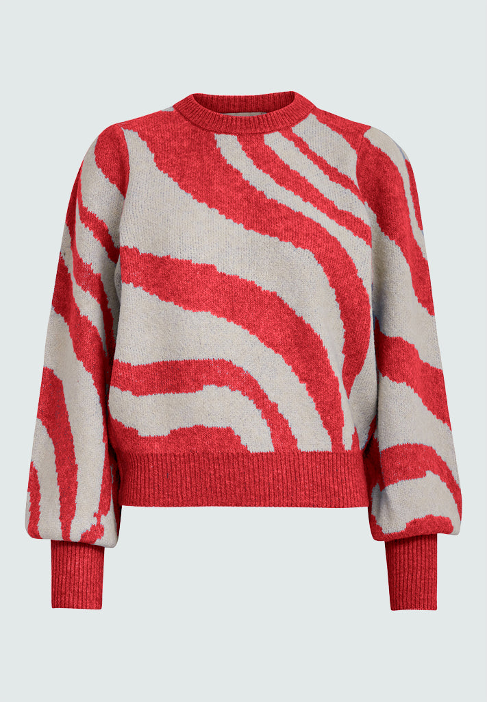 Peppercorn PCFabiola puff sleeve pullover Pullover 4071J Grenadine Jacquard